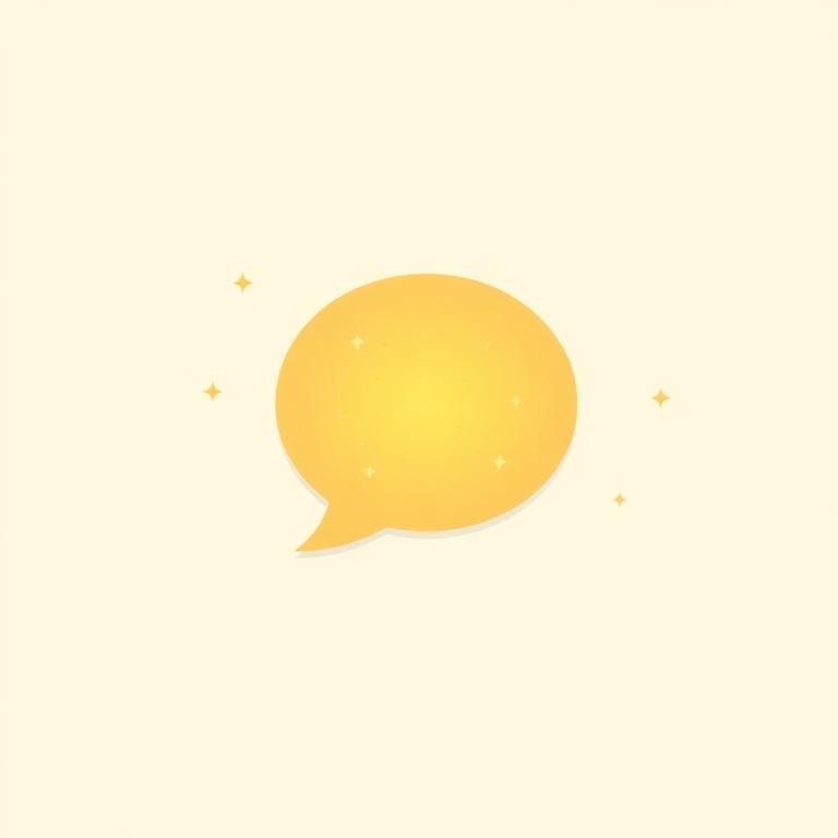Glowing speech bubble illustration